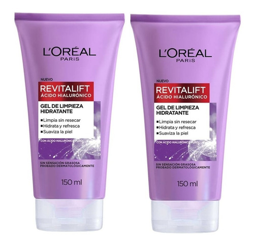 Gel Facial Paris Revitalift Hidratante Ácido Hialurónico Duo