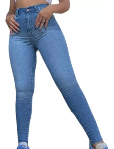 Jeans Tiro Alto Elastizado Calce Perfecto Talles 36 Al 46