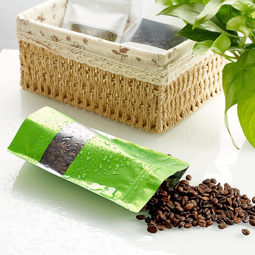 400 Bolsas Stand Up Pouch De Plastico Para 50g 10x15cm Color Verde