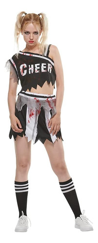 Eraspooky Zombie Cheerleader Disfraz Mujer Halloween Bloody 