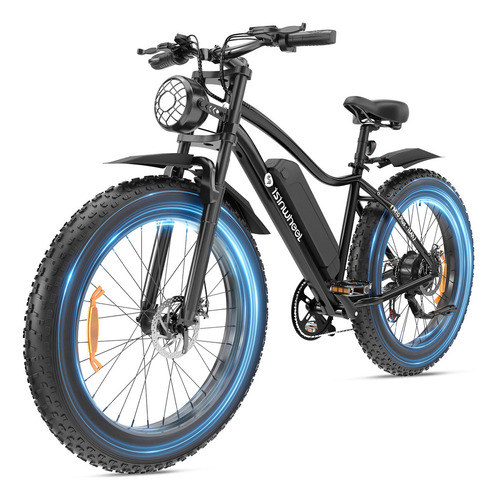 Isinwheel M10plus Bicicleta Eléctrica Motor De 45km/h 1200w Autonomía De 90km Neumáticos Anchos De 26 X4,0/1.95 Bicicleta De Montaña Eléctrica Para 13ah Y Suspensión Delantera