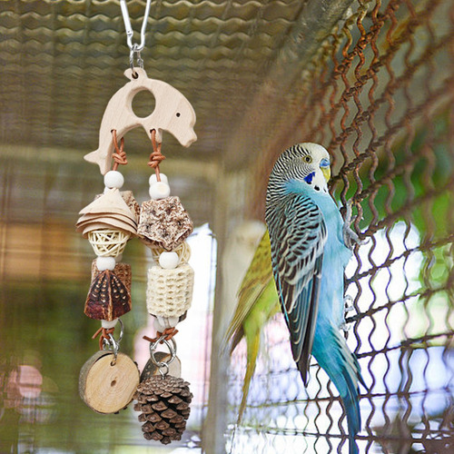 Juguete Para Masticar Pájaros, Cuerda Colgante, Juguete