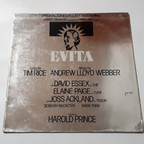 Tapa Vinilo Importado Ópera Evita (no Incluye El Disco)