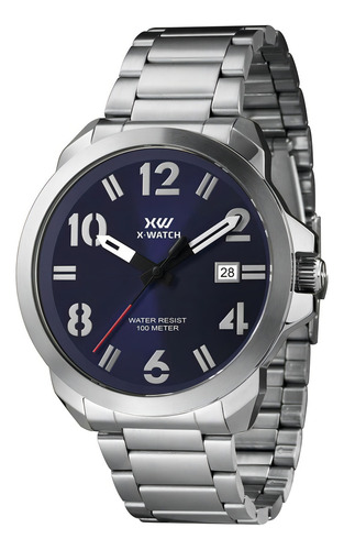 Relógio Masculino X-watch Analógico Prateado Xmss1055 D2sx