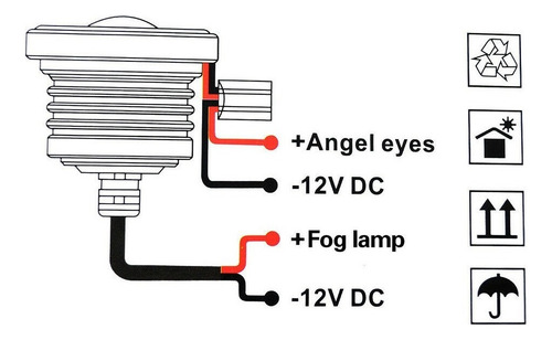 Faro Auxiliar Con Lupa Busca Huella Led Ojo De Angel