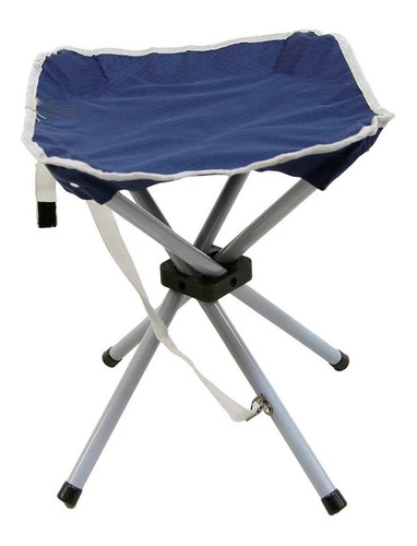 Banqueta Stool Camuflada Dobrável Suporta Até 80kg Cor Azul