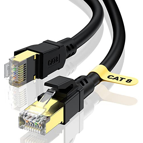 Cable Ethernet Cat8 De 20 Pies, Cable De Red De Alta Ve...