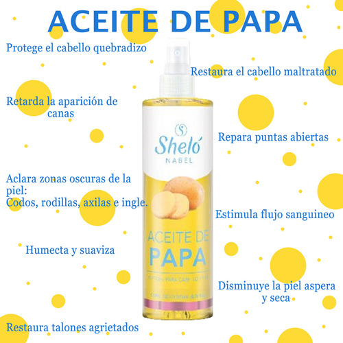 Aceite De Papa Shelo Reparador Para Piel Y Cabello 260 Ml Fragancia Neutra