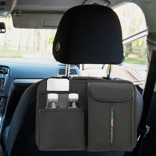 Organizador De Asiento Trasero Automotriz Con Bolsillo Negro
