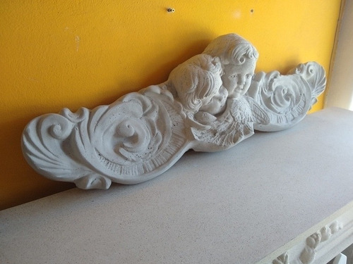 Friso De Cemento Angelitos Adorno Moldura