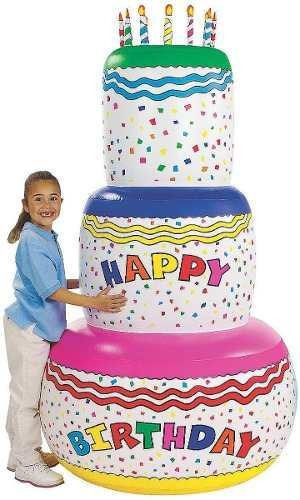 Ilable Jumbo Gigante Pastel Cumpleaños
