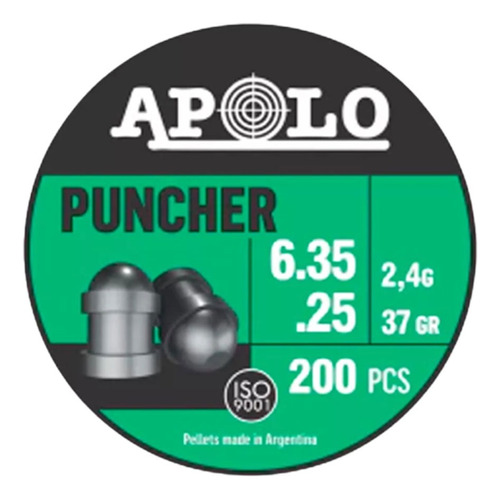 Chumbos Apolo Puncher 6.35mm 37gr 200un Explorer Pro Shop