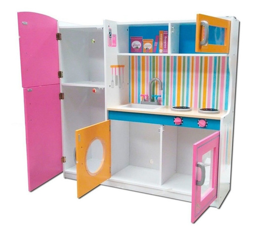 Imagen 4 de 9 de Cocina Grande Madera Infantil Niña + Regalo Peppa Pig El Rey