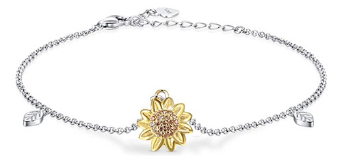 Conjunto De Aretes De Pulsera De Girasol Y Mariquita Para L.