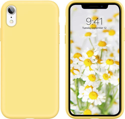 Duedue Para iPhone XR, Funda Delgada De Silicona Líquida De