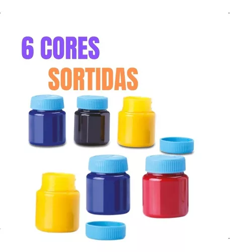 Dinossauro Para Colorir Brinquedo Didático C/6 Tinta Guache - Sortidos