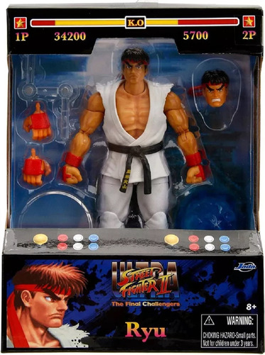 Set 4 Jada Street Fighter Ii Chun-li Ken Fei Ryu 15cm -nvos (Usado)