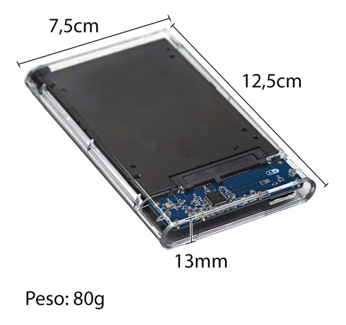Case Hd Externo 2.5 Notebook Usb 3.0 Ps4 Xbox One Pc 6gbps