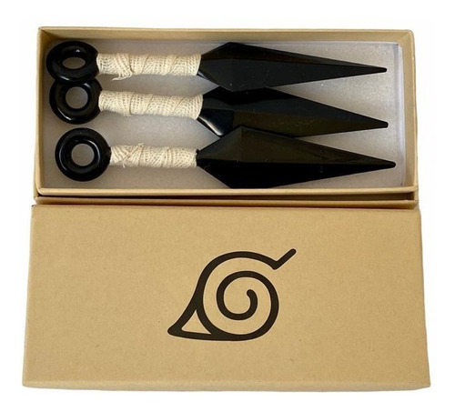 Naruto Kunai Set X 3  En Caja Importado -13 Cm