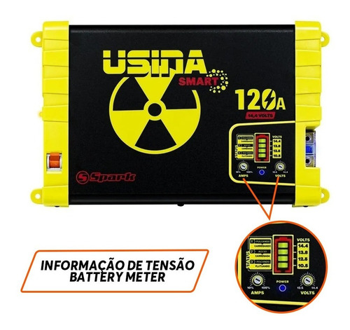 Imagem 4 de 7 de Fonte Carregador Automotiva Usina 120a Plus Battery Meter