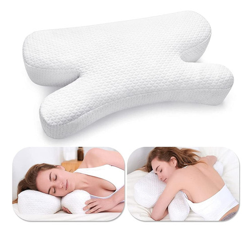 Almohada Antiarrugas Para Dormir De Lado Con Gel Y Espuma Vi