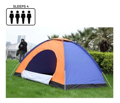 Imagen 1 de 5 de Carpa Camping Armable Impermeable 2 A 4 Personas Colores