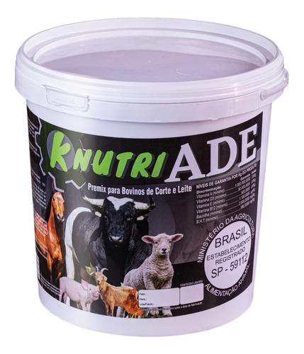 K-nutri Ade Premix Ade Em Pó Com Vitaminas A D3 E B12 10kg.