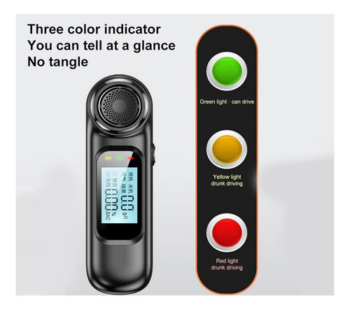 Alcoholímetro Digital Tester Non-contact Portatil Recargable