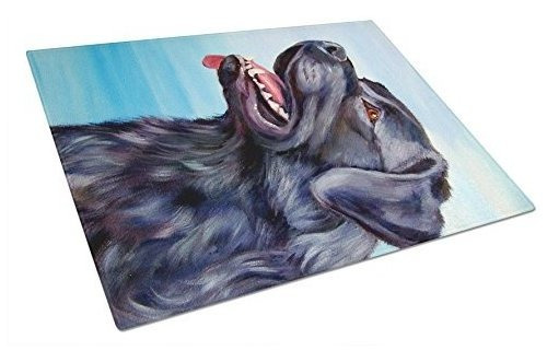 Tabla De Cortar De Vidrio Labrador Negro, Grande