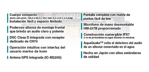 Radio Base Vhf Marino Icom M220 Nuevo - Origen Japon