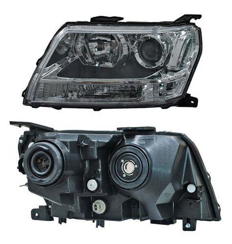 Par De Faros Suzuki Grand Vitara 2013 Cuarto Bco Fondo Negro