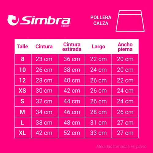 Pollera Hockey Con Calza Mujer Simbra Tenis Running Cuota