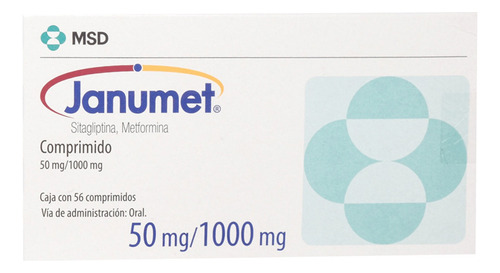 Janumet Comprimido 50 Mg/1000 Mg, 56 Comprimidos