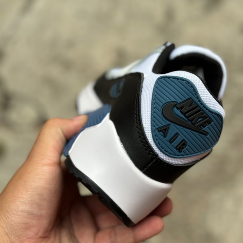 Tenis Nike Air Max 90 Hombre Azul,gris,blanco No Fue