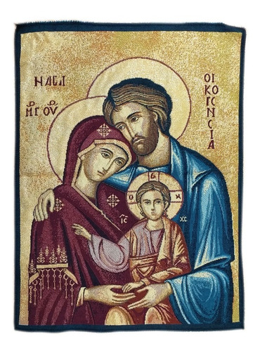 Sagrada Familia, Tapiz Arazzo Italiano, Icono Bizantino