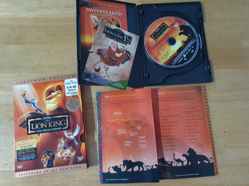 Dvd El Rey Leon Edicion Especial De 2 Discos 2003 Original (Usado)