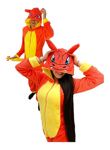 Charmander Charizar Pijama Tipo Kigurumi Mameluco 