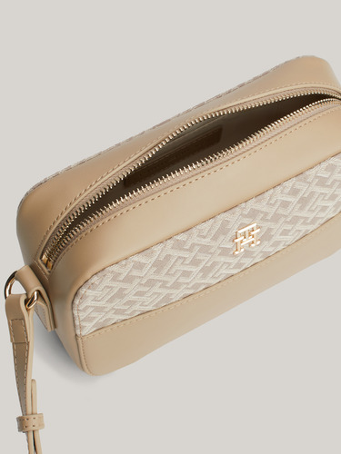Bandolera Jacquard Monogram Beige Tommy Hilfiger