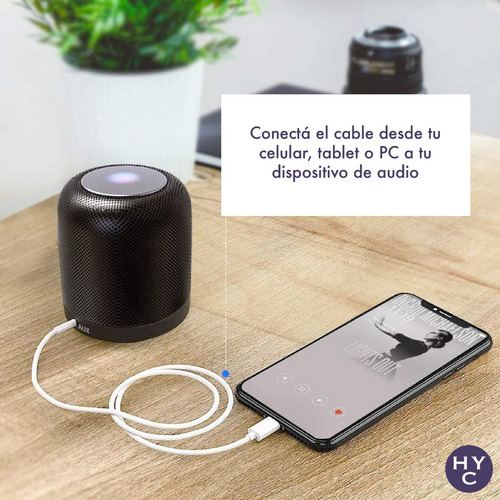 Cable Audio Miniplug 3.5mm Compatible iPhone iPad Calidad