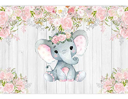 Elefante Rustico Floral Para Baby Shower Decoracion Mesa