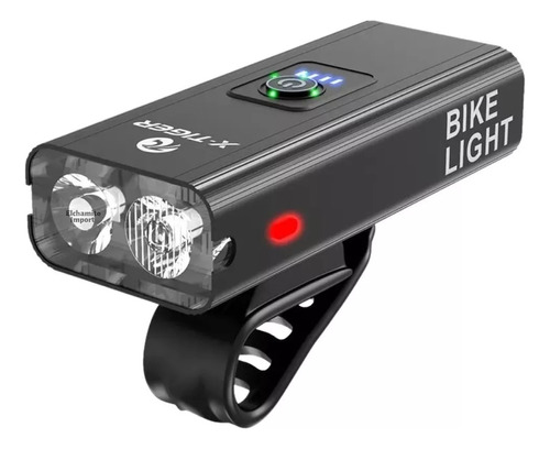 Luz Delantera Recargable Usb Bike Light Color Negro