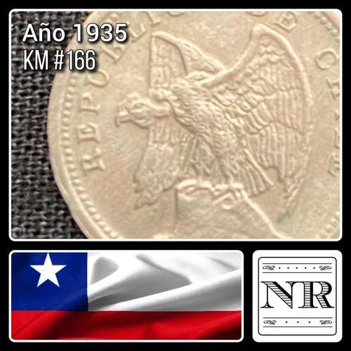 Chile - 10 Centavos - Año 1935 - Km #166 - Condor
