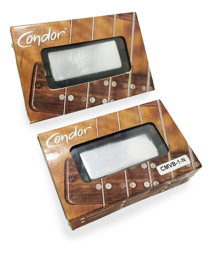 Par Captador Mini Humbucker P/ Guitarra Condor Cmvb1 N E B