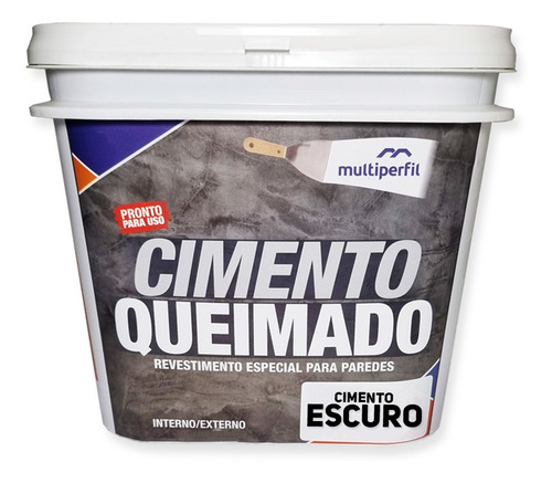 Efeito Cimento Queimado Pronto Pra Uso 3,6l Queimado Escuro