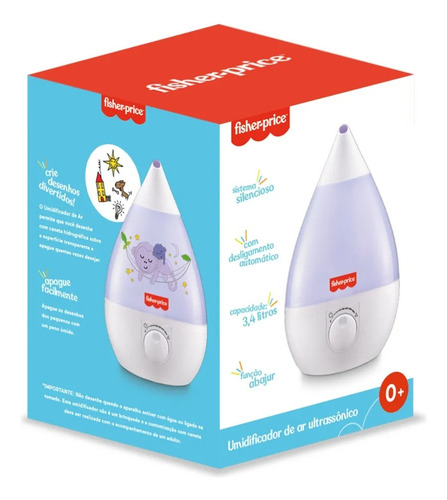 Umidificador Humidificador De Ar Fisher Price Ultrassônico Branco