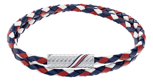 Pulsera De Cuero Trenzado Tommy Hilfiger Elegante Estilo Dia