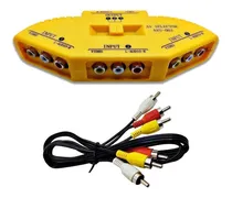 Comprar Chave Seletora De Áudio E Vídeo Chaveador Rca + Cabo Av