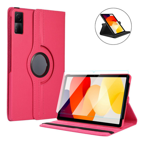 Kit Case 360° + Película De Vidro Para Xiaomi Redmi Pad Se Cor Pink