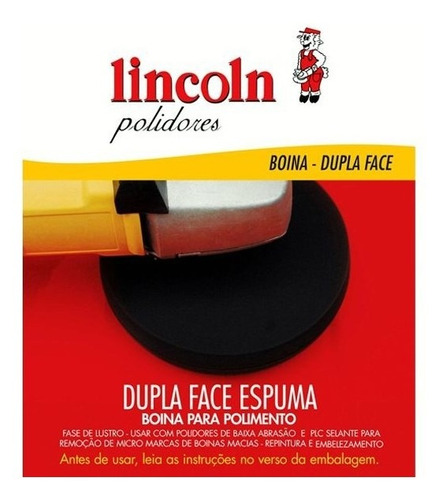 Imagem 2 de 2 de Boina De Espuma Lustro Preta - Dupla Face 8 - Lincoln