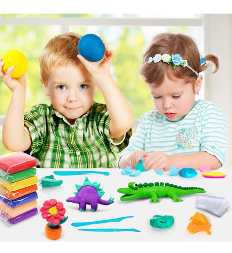 Arcilla Secado Al Aire Yopinsand 60 Colores Para Niños
